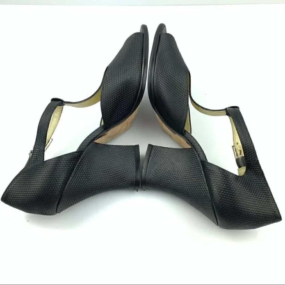 Paloma heels 7 Italian leather snakeskin print